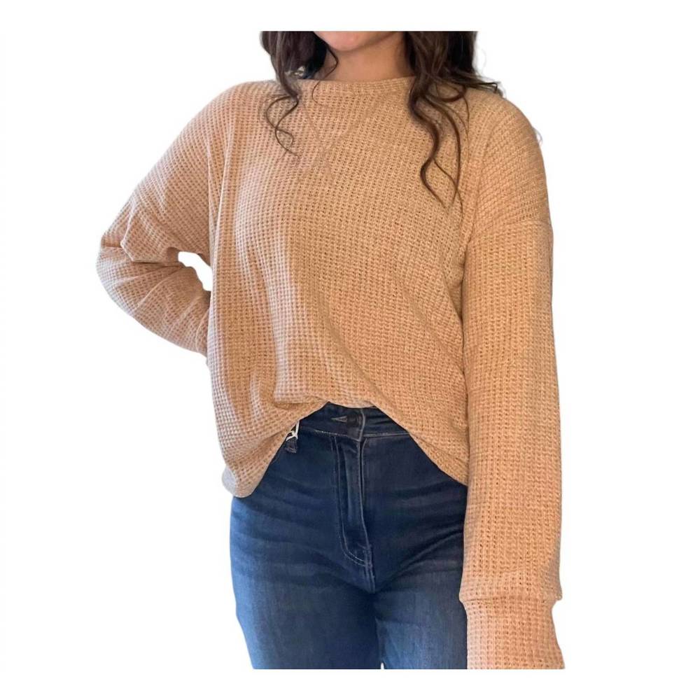 NEW 7TH RAY creamy and dreamy sweater in tan